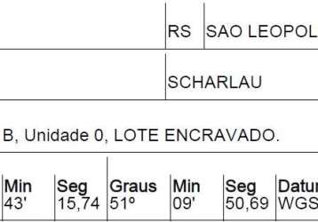 Oportunidade única em sao leopoldo - rs | tipo: terreno | negociação: leilão  | situação: imóvel