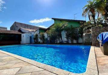 Casa com 5 dormitórios para alugar, 506 m² por r$ 10.000,00/mês - maracanã - praia grande/sp