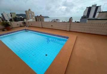 Cobertura triplex com 4 dormitórios à venda, 535 m² por r$ 1.170.000 - boqueirão - praia grande/sp