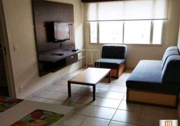 Apartamento (flat) 1 dormitórios, cozinha planejada, portaria 24hs, lazer, elevador, em condomínio fechado