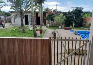 Otima casa a venda, com um terreno todo plano, com 2 dormitorios, 2 banheiro,piscina, e no final do patio um grande galpao(salao de festas) com churrasqueira.&lt;br&gt;local muito calmo,seguro, com mu