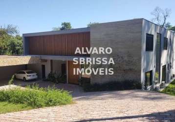 Casa ampla com arquitetura moderna à venda 3.000 m2  5 suítes no condomínio fazenda vila real em itu sp -  casa de alto padrão integrada a natureza