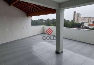 Cobertura com 2 dormitórios à venda, 103 m² por r$ 490.000,00 - jardim progresso - santo andré/sp