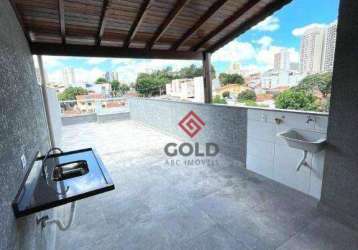 Cobertura, 90 m² - venda por r$ 475.000,00 ou aluguel por r$ 2.924,00/mês - vila são pedro - santo andré/sp