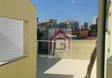 Cobertura com 2 dormitórios para alugar, 88 m² por r$ 2.160,00/mês - utinga - santo andré/sp