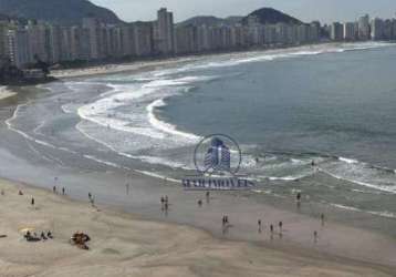 Apartamento à venda no guarujá, na praia das astúrias, frente ao mar, 90 metros de área útil, 02 vagas de garagem e lazer.