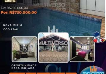 Casa com 3 dormitórios à venda, 120 m² por r$ 750.000,00 - nova mirim - praia grande/sp