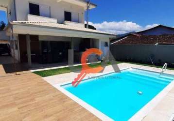 Casa com 4 dormitórios à venda, 360 m² por r$ 1.780.000,00 - jardim britânia - caraguatatuba/sp