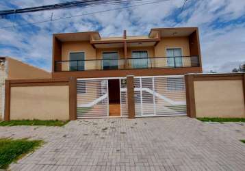 Sobrado novo de frente para rua no cajuru, 3 quartos sendo 1 suite