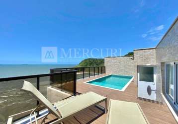 Cobertura com piscina e vista para o mar, com 3 quartos (1 suíte) à venda, 186 m² por r$ 1.950.000 - enseada - guarujá/sp - imobiliária mercuri