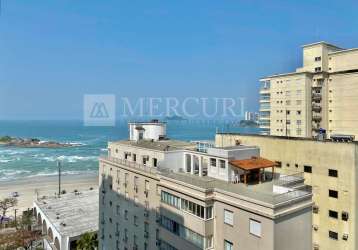 Apartamento com vista para o mar, 2 quartos (1 suíte) à venda, 90 m² por r$ 760.000 - pitangueiras - guarujá/sp - imobiliária mercuri