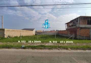 Terreno 10x26 bairro cruzeiro (2 unidades - r$ 355.000,00 *cada*)