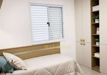 Apartamento com 2 dormitórios à venda, 47 m² por r$ 227.000,00 - jardim gurilândia - taubaté/sp