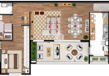 Apartamento com 2 dormitórios à venda, 108 m² por r$ 682.000,00 - barranco - taubaté/sp