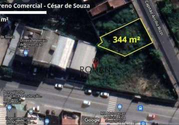 Terreno à venda, 344 m² por r$ 350.000,00 - cézar de souza - mogi das cruzes/sp