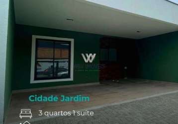 Casa cidade jardim, com 3 quartos e suíte