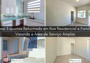 Casa 3 quartos à venda  com varanda, vaga, área de serviço - rio de janeiro/rj