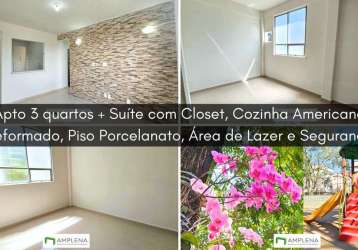 Oportunidade!! apartamento reformado, 3 quartos sendo 1 suíte com closet! cozinha americana. à venda na portuguesa - rio de janeiro/rj