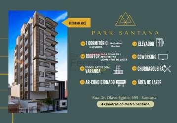 Apartamento novo em santana, 1 dormitório, 24 metros quadrados, sacada, próximo ao metrô santana.