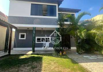 Casa com 4 dormitórios, 250 m² - venda por r$ 1.150.000,00 ou aluguel por r$ 7.335,78/mês - foguete - cabo frio/rj