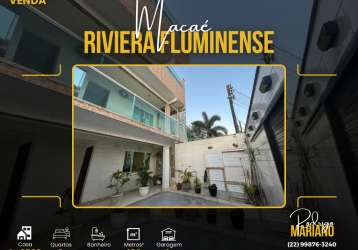 Excelente casa triplex com piscina na riviera fluminense em macaé