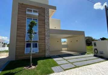 Casa em condomínio para venda em aquiraz, jacundá, 3 dormitórios, 2 suítes, 3 banheiros, 4 vagas