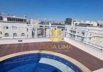 Vista panorâmica cobertura luxuosa , com 3 dormitórios à venda, 230 m² por r$ 1.380.000 - jardim esplanada - são josé dos campos/sp