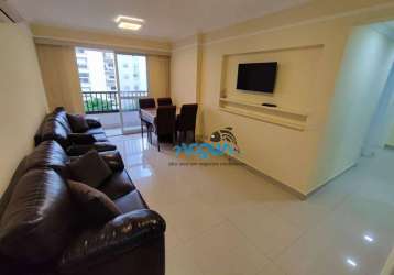 Apartamento com 2 dormitórios para alugar, 75 m² por r$ 4.300,00/mês - pitangueiras - guarujá/sp