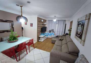 Apartamento com 3 dormitórios para alugar, 85 m² por r$ 3.500/mês - loteamento joão batista julião - guarujá/sp