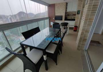 Apartamento com 3 dormitórios à venda, 120 m² por r$ 1.400.000 - enseada - guarujá/sp