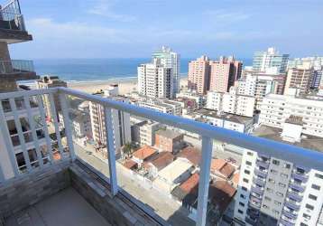 Cobertura de 3 dorm c/ suítes, vista mar, 128,12 m² de área útil. bairro: guilhermina.