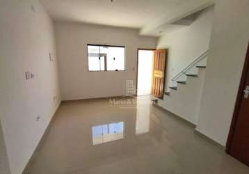 Sobrado novo com 2 dormitórios à venda, 70 m² por r$ 410.000,00 - vila santa rosa - guarujá/sp