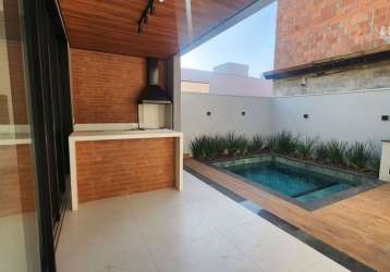 Casa térrea em indaiatuba, condomínio gran reserve com 3 suítes - 148 m²