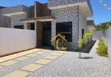 Casa linear com 3 dormitórios à venda, 90 m² por r$ 420.000 - verdes mares - rio das ostras/rj