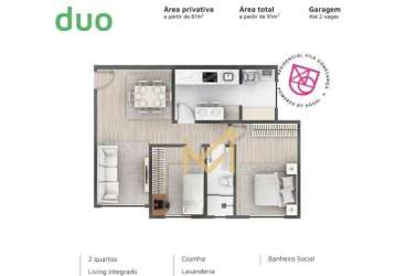 Apartamento com 2 dormitórios à venda, 61 m² por r$ 276.000,00 - pioneiros catarinenses - cascavel/pr