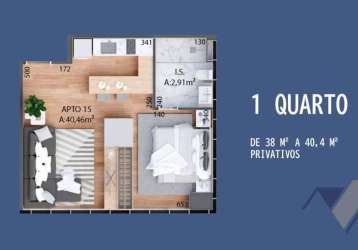 Apartamento com 1 dormitório à venda, 40 m² por r$ 574.305,57 - centro - cascavel/pr