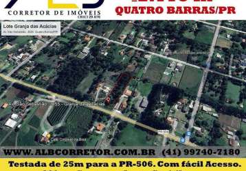 Terreno à venda, 2788 m² por r$ 399.900,00 - granja das acácias - quatro barras/pr