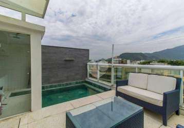 Cobertura com 4 quartos à venda, 333 m² por r$ 3.700.000 - jardim oceânico - rio de janeiro/rj