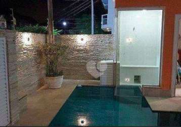 Condomínio sun garden - casa triplex com 4 quartos e uma ótima e ampla área de lazer. recreio dos bandeirantes/rj.