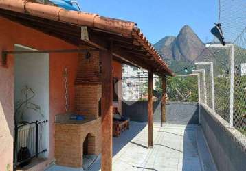 Cobertura com 3 quartos à venda, 140 m² por r$ 420.000 - grajaú - rio de janeiro/rj