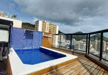 Cobertura com 3 dormitórios à venda, 140 m² por r$ 2.950.000,00 - botafogo - rio de janeiro/rj