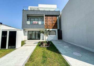 Casa contemporânea triplex com 5 dormitórios à venda, 204 m² por r$ 1.490.000 - vargem pequena - oportunidade