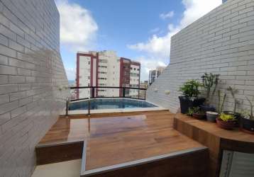 Apartamento cobertura com piscina privativa - pituba r$420.000,00  / venda