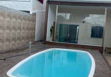 Casa a venda com piscina, 2/4 sendo 1 suíte. financia! emissário de arembepe