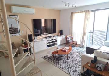 Linda cobertura duplex, ideal para quem procura conforto e comodidade. primeiro piso: sala, dois dor