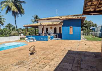 Sítio para venda em camaçari, barra do jacuípe (monte gordo), 8 dormitórios, 3 suítes, 4 banheiros, 5 vagas