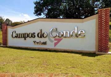 Terreno em condomínio fechado à venda no campos do conde, taubaté  por r$ 297.000