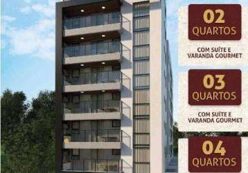 Apartamento 2 quartos com suíte, varanda gourmet, vaga numerada, elevador, gás encanado, medidores individuais. local privilegiado. fase final.