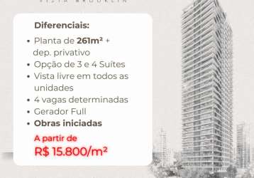 Brooklin, sp: apartamento com 4 suítes e 4 vagas – vista espetacular! oportunidade única com venda direta e condições exclusivas!