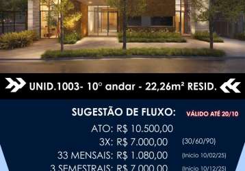 Imperdível! studio 22m² no brooklin paulista  preço imbatível e localização premium